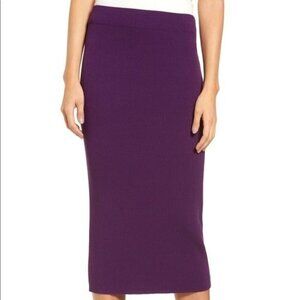 Halogen Ribbed Knit Midi Skirt Size S